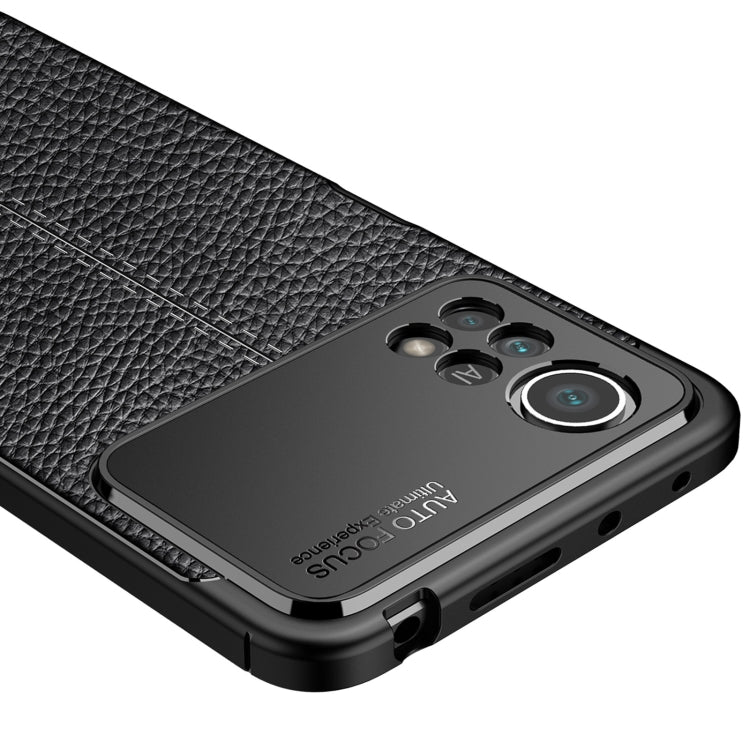 For Xiaomi Poco M4 Pro Fine Hole Version Litchi Texture Shockproof TPU Phone Case