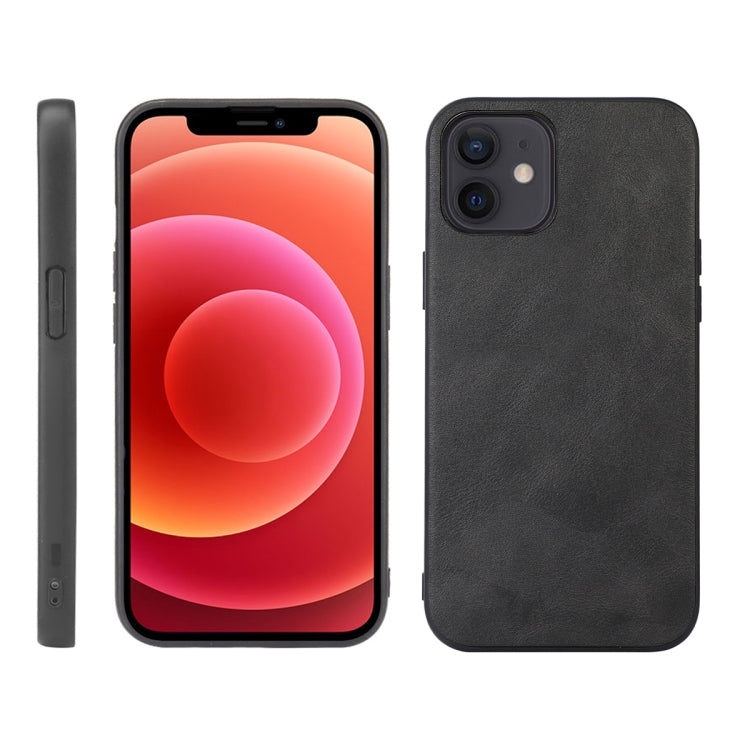 For iPhone 12 mini Cowhide Texture PU Phone Case