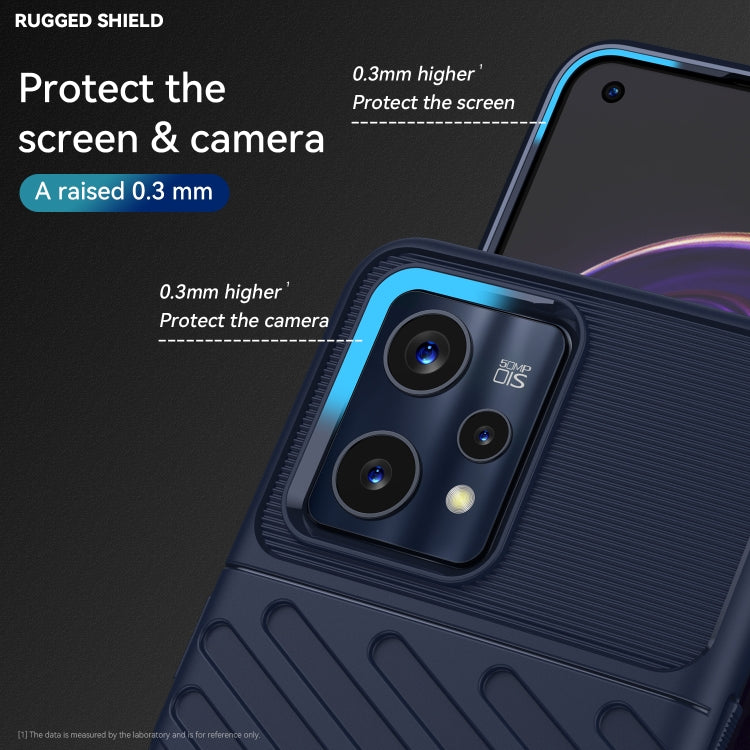 For OPPO Realme 9 Pro+ Thunderbolt Shockproof TPU Protective Soft Phone Case(Blue)