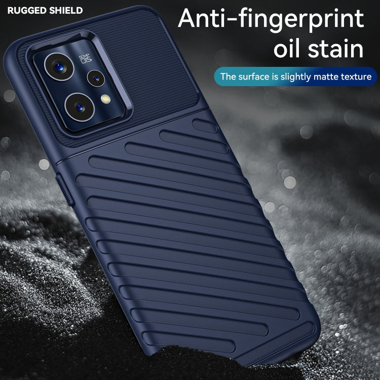 For OPPO Realme 9 Pro+ Thunderbolt Shockproof TPU Protective Soft Phone Case(Blue)