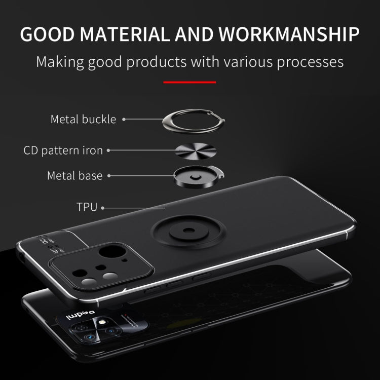For Xiaomi Redmi 10C Metal Ring Holder TPU Phone Case