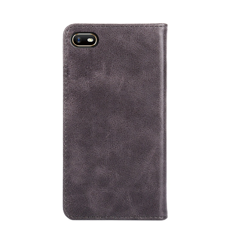 For OPPO A1k Non-Magnetic Retro Texture Horizontal Flip Leather Phone Case