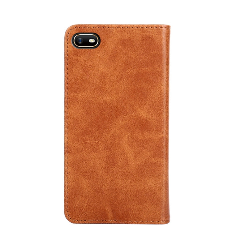 For OPPO A1k Non-Magnetic Retro Texture Horizontal Flip Leather Phone Case