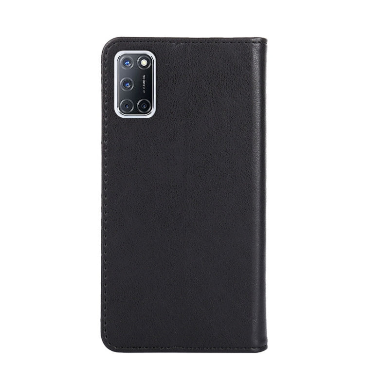 For OPPO A52 Non-Magnetic Retro Texture Horizontal Flip Leather Phone Case