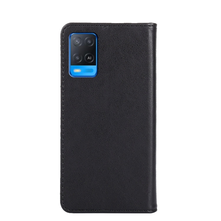 For OPPO A54 4G Non-Magnetic Retro Texture Horizontal Flip Leather Phone Case