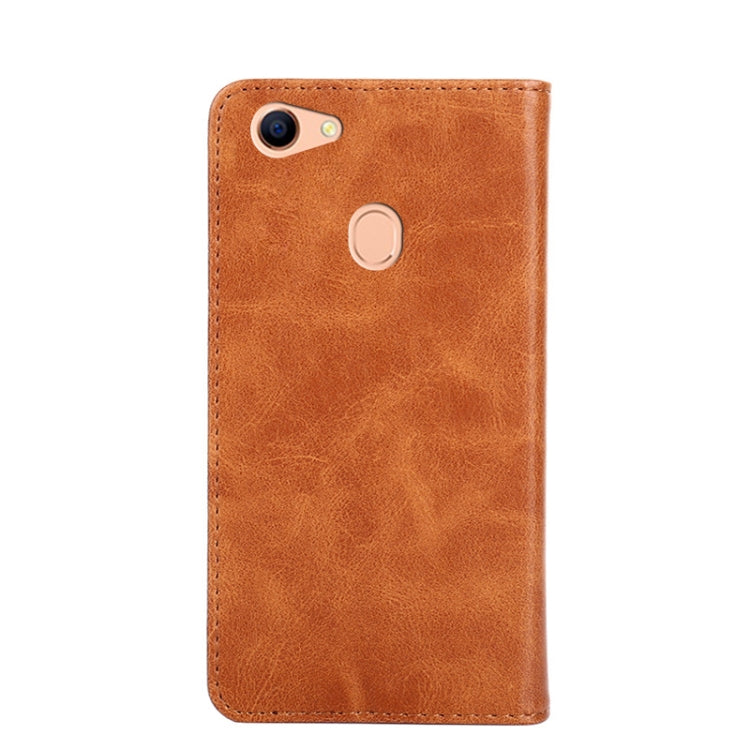 For OPPO A73 Non-Magnetic Retro Texture Horizontal Flip Leather Phone Case