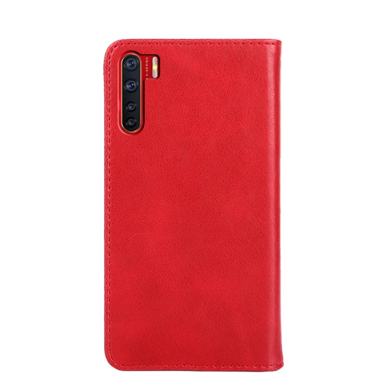 For OPPO A91 / F15 Non-Magnetic Retro Texture Horizontal Flip Leather Phone Case