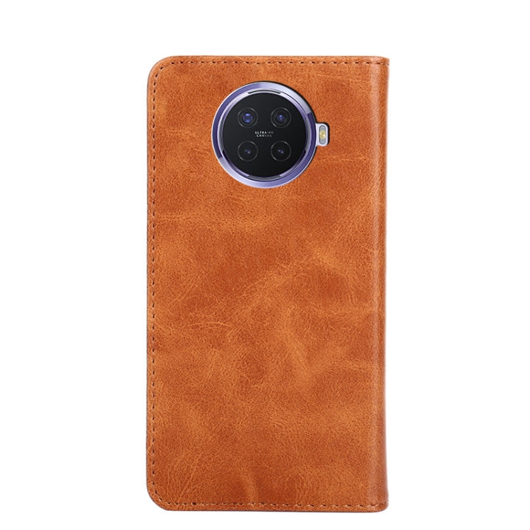 For OPPO Ace2 Non-Magnetic Retro Texture Horizontal Flip Leather Phone Case