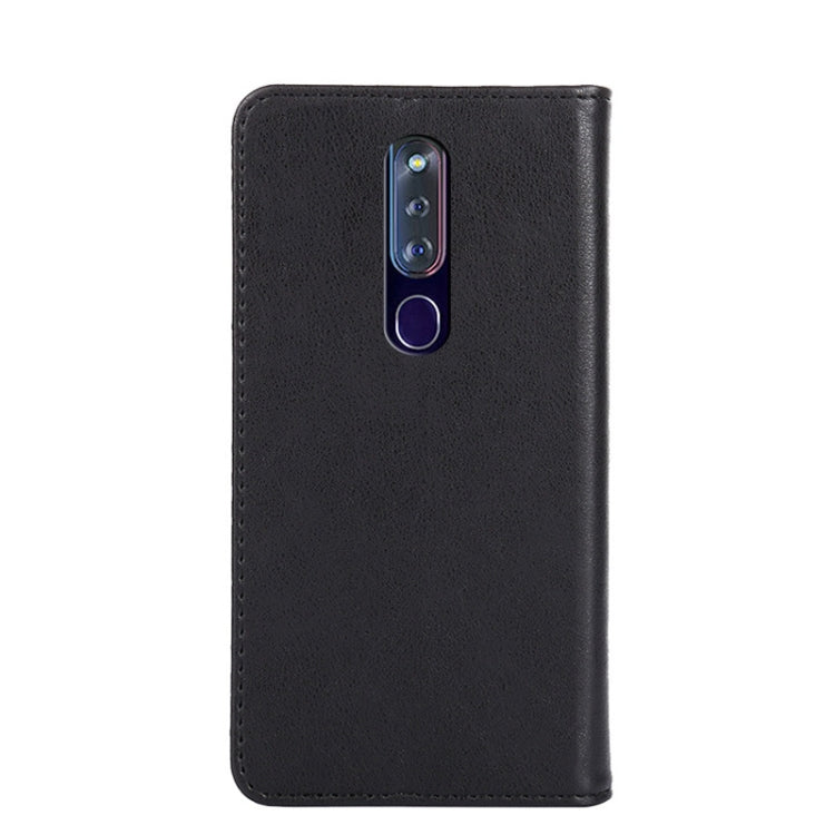 For OPPO F11 Pro Non-Magnetic Retro Texture Horizontal Flip Leather Phone Case