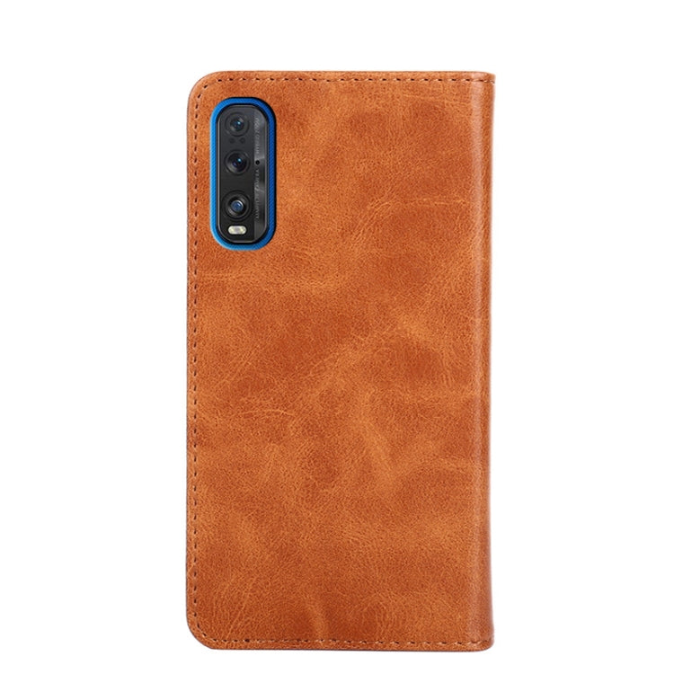 For OPPO Find X2 Non-Magnetic Retro Texture Horizontal Flip Leather Phone Case