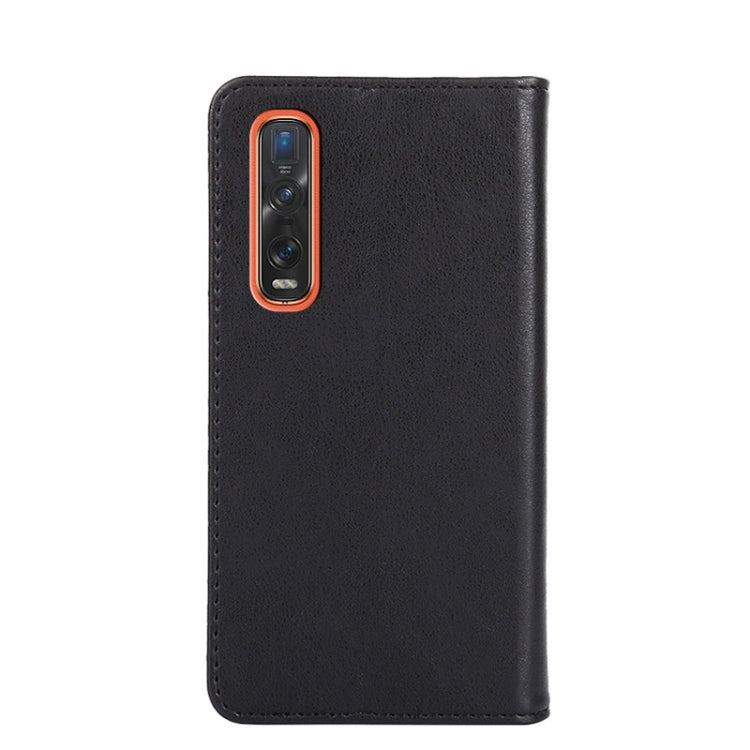 For OPPO Find X2 Pro Non-Magnetic Retro Texture Horizontal Flip Leather Phone Case