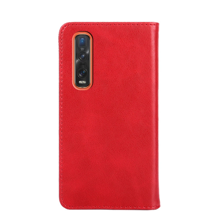 For OPPO Find X2 Pro Non-Magnetic Retro Texture Horizontal Flip Leather Phone Case