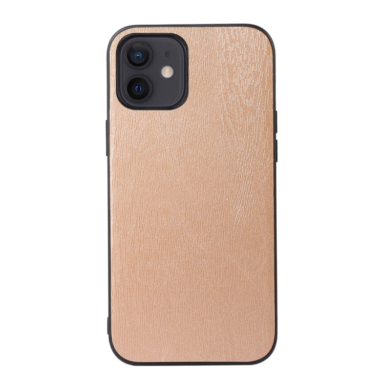 For iPhone 12 mini Wood Texture PU Phone Case