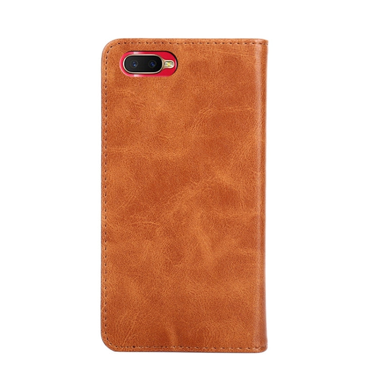 For OPPO K1 / Reno A Non-Magnetic Retro Texture Horizontal Flip Leather Phone Case