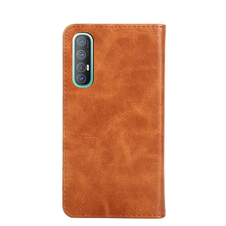 For OPPO Reno3 Pro 5G / Find X2 Neo Foreign Version Non-Magnetic Retro Texture Horizontal Flip Leather Phone Case