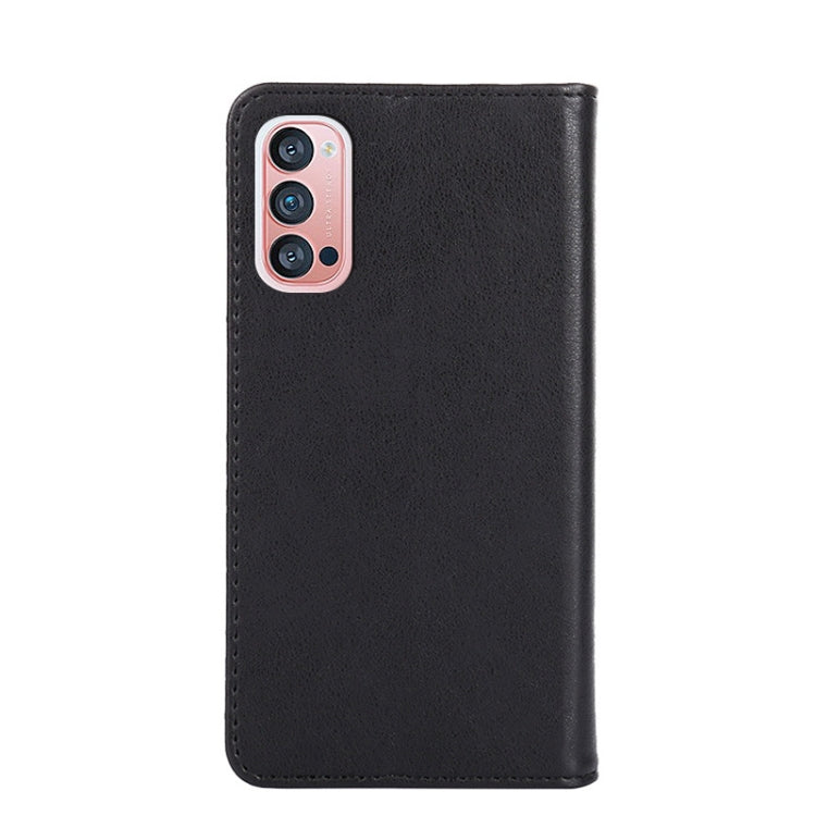 For OPPO Reno4 Pro Non-Magnetic Retro Texture Horizontal Flip Leather Phone Case