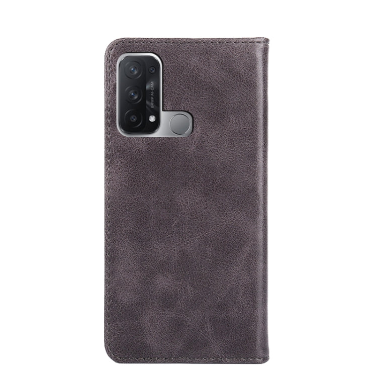 For OPPO Reno5 A Non-Magnetic Retro Texture Horizontal Flip Leather Phone Case