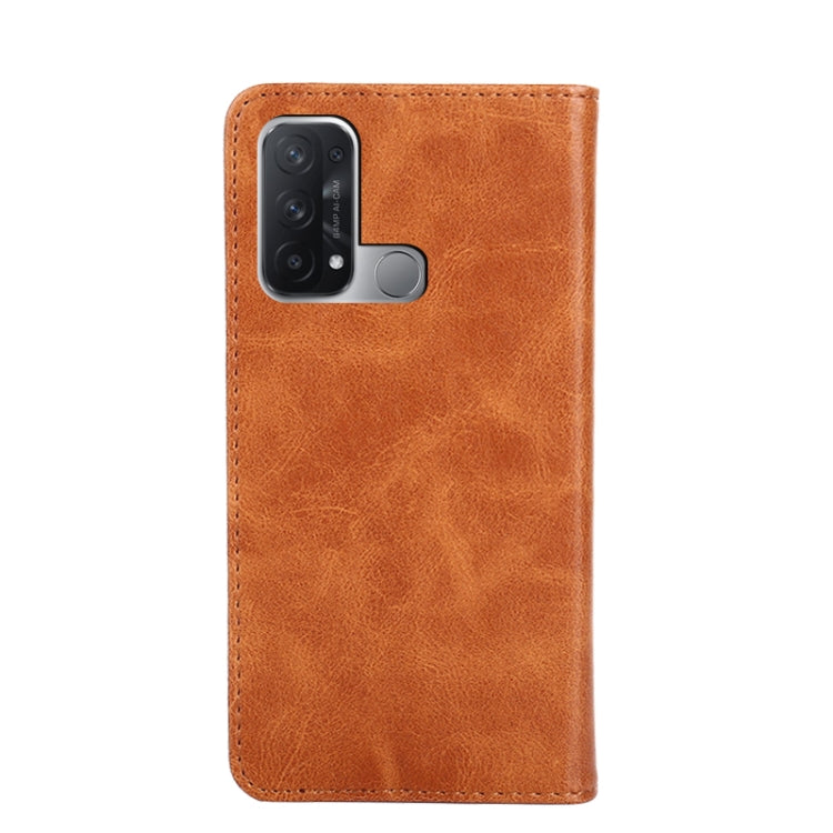 For OPPO Reno5 A Non-Magnetic Retro Texture Horizontal Flip Leather Phone Case