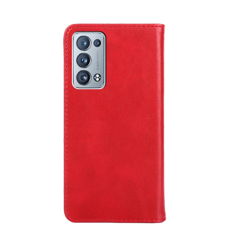 For OPPO Reno6 Pro+ 5G Non-Magnetic Retro Texture Horizontal Flip Leather Phone Case