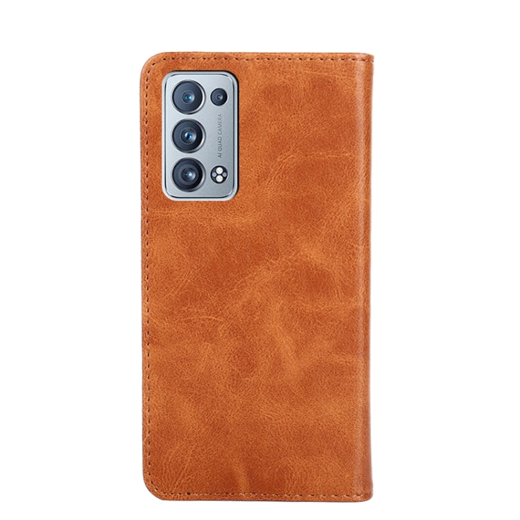 For OPPO Reno6 Pro+ 5G Non-Magnetic Retro Texture Horizontal Flip Leather Phone Case
