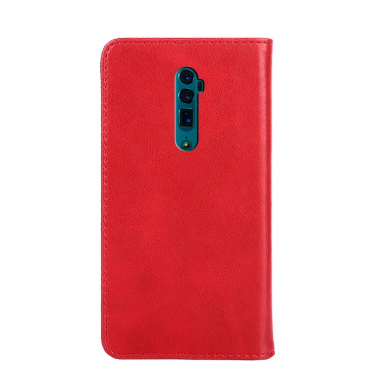 For OPPO Reno 10x Zoom / Reno 5G Non-Magnetic Retro Texture Horizontal Flip Leather Phone Case