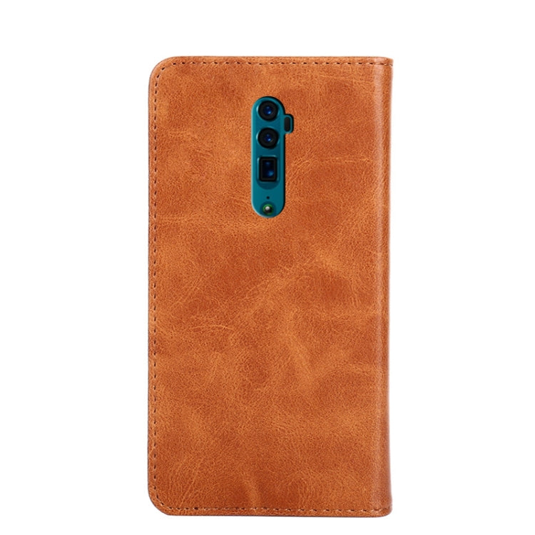 For OPPO Reno 10x Zoom / Reno 5G Non-Magnetic Retro Texture Horizontal Flip Leather Phone Case