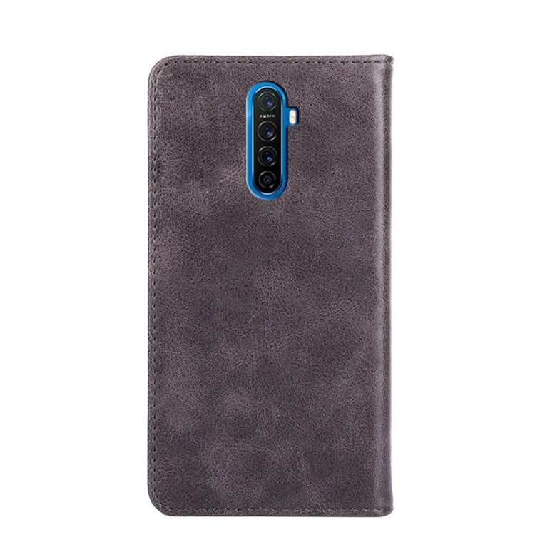 For OPPO Reno Ace Non-Magnetic Retro Texture Horizontal Flip Leather Phone Case