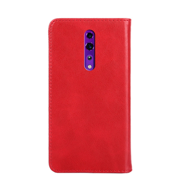 For OPPO Reno Z Non-Magnetic Retro Texture Horizontal Flip Leather Phone Case
