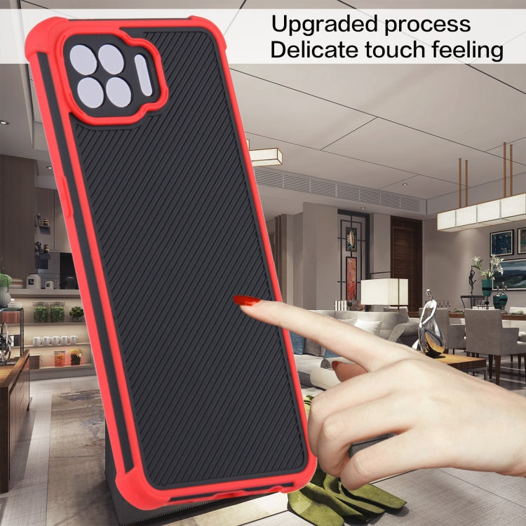 For OPPO F17 Pro / A93 / Reno4 F Eagle Eye Armor Dual-color TPU + PC Phone Case