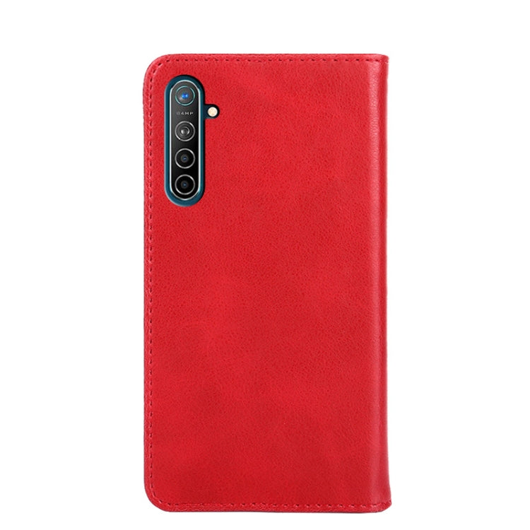 For OPPO K5 / Realme XT / Realme X2 Non-Magnetic Retro Texture Horizontal Flip Leather Phone Case