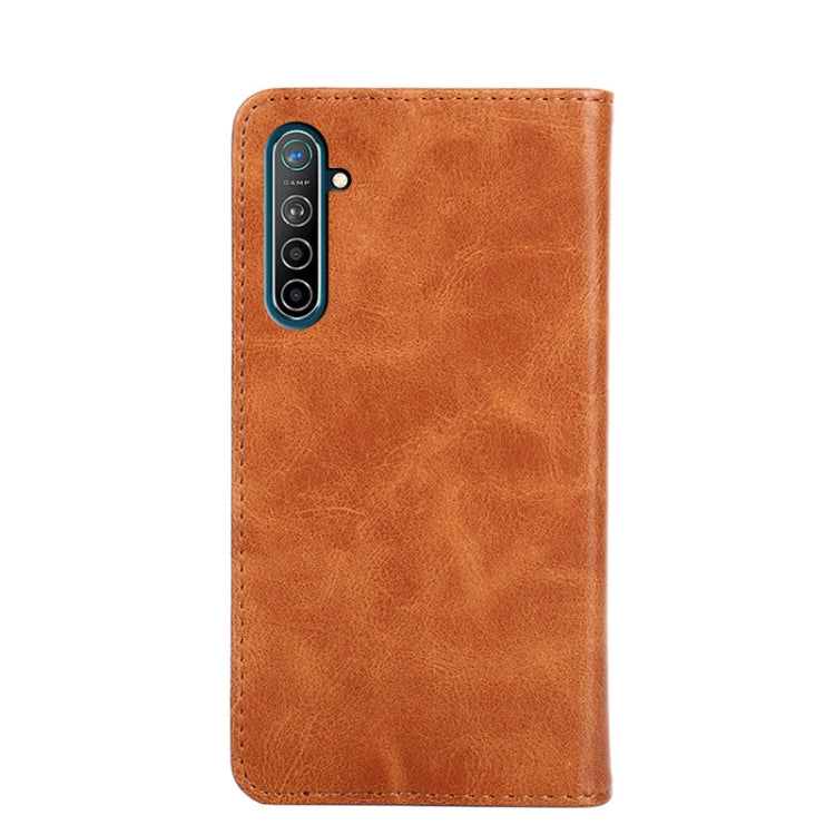 For OPPO K5 / Realme XT / Realme X2 Non-Magnetic Retro Texture Horizontal Flip Leather Phone Case