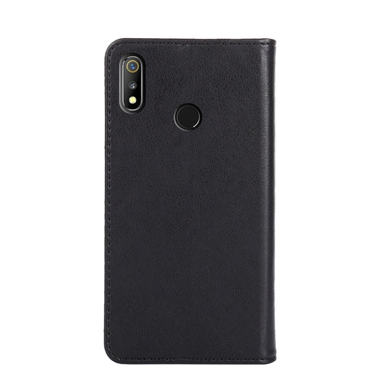 For OPPO Realme 3 Non-Magnetic Retro Texture Horizontal Flip Leather Phone Case