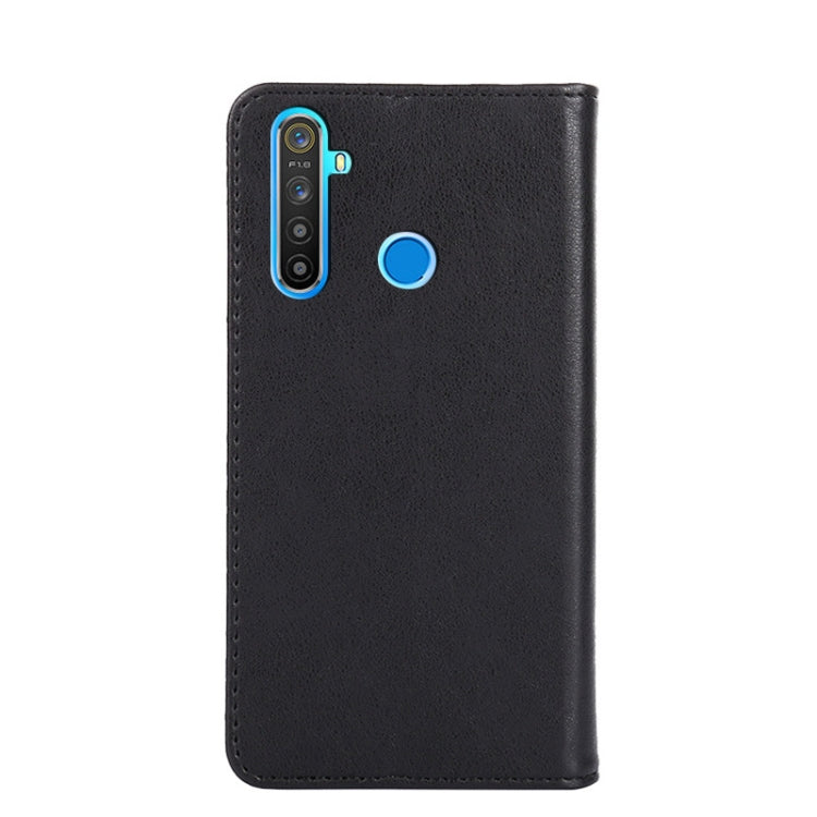 For OPPO Realme 5 Non-Magnetic Retro Texture Horizontal Flip Leather Phone Case