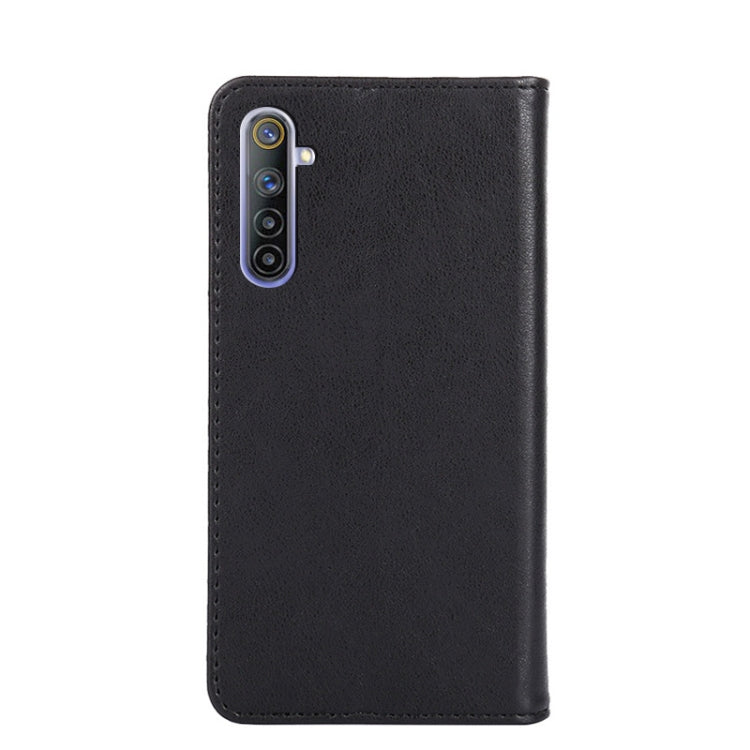 For OPPO Realme 6 Non-Magnetic Retro Texture Horizontal Flip Leather Phone Case
