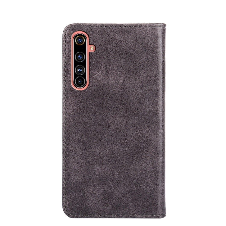For OPPO Realme X50 Pro 5G Non-Magnetic Retro Texture Horizontal Flip Leather Phone Case