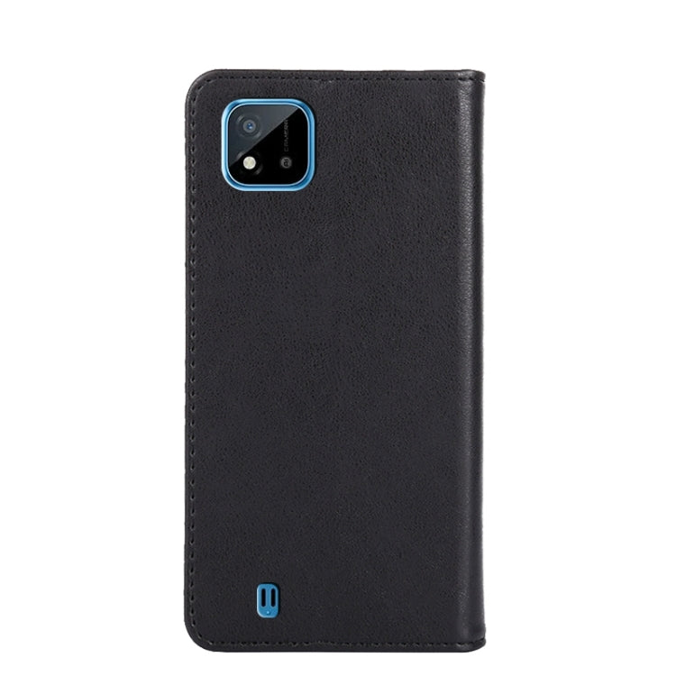 For OPPO Realme C20 Non-Magnetic Retro Texture Horizontal Flip Leather Phone Case