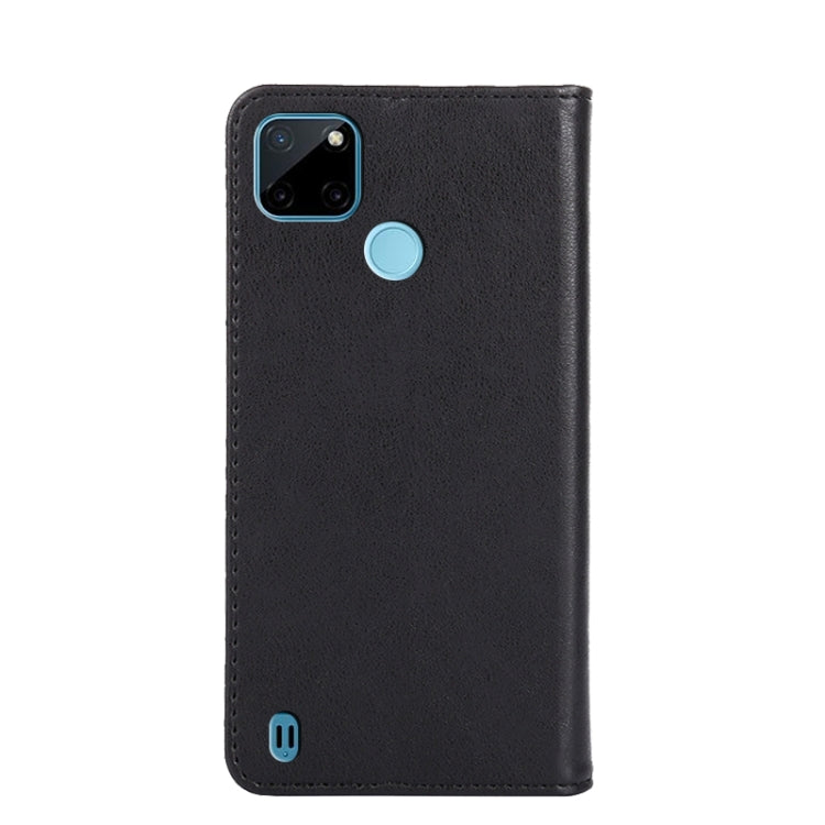 For OPPO Realme C21Y Non-Magnetic Retro Texture Horizontal Flip Leather Phone Case
