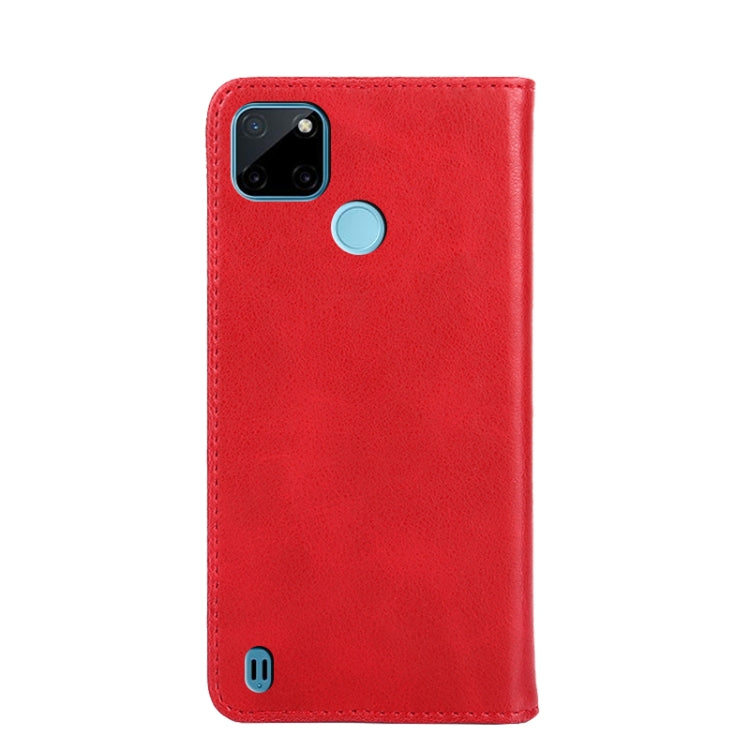 For OPPO Realme C21Y Non-Magnetic Retro Texture Horizontal Flip Leather Phone Case