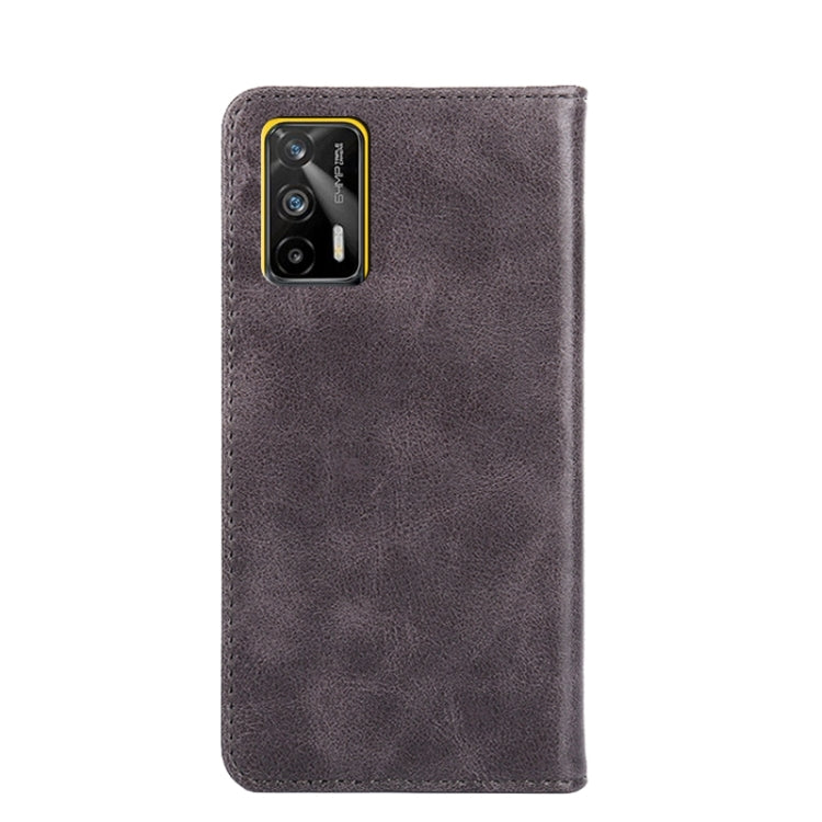 For OPPO Realme GT 5G Non-Magnetic Retro Texture Horizontal Flip Leather Phone Case