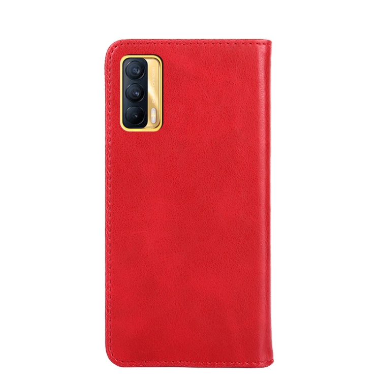 For OPPO Realme V15 5G Non-Magnetic Retro Texture Horizontal Flip Leather Phone Case