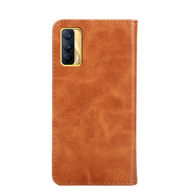 For OPPO Realme V15 5G Non-Magnetic Retro Texture Horizontal Flip Leather Phone Case