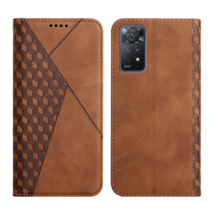 For Xiaomi Redmi Note 11 Pro International Version Diamond Splicing Skin Feel Magnetic Leather Phone Case