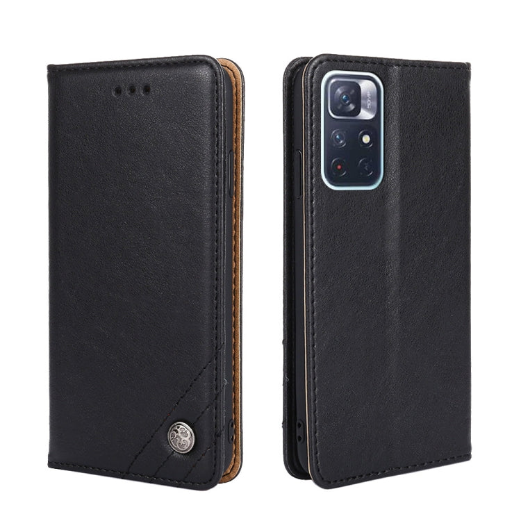 For Xiaomi Redmi Note 11 5G / Note 11T 5G Non-Magnetic Retro Texture Leather Phone Case