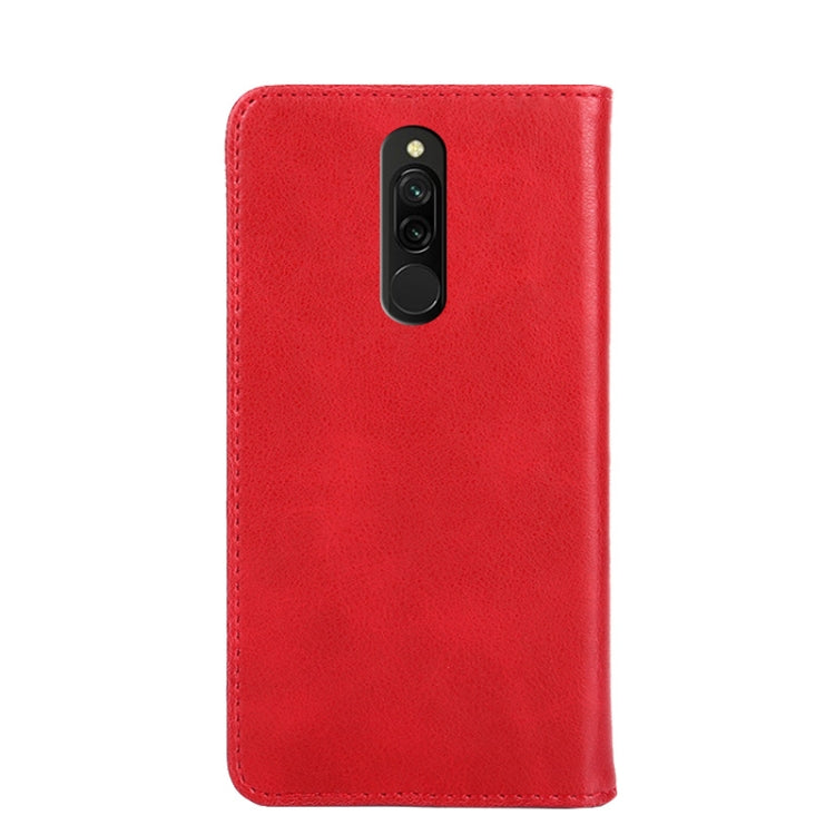 For Xiaomi Redmi 8 Non-Magnetic Retro Texture Leather Phone Case