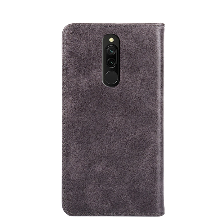 For Xiaomi Redmi 8 Non-Magnetic Retro Texture Leather Phone Case