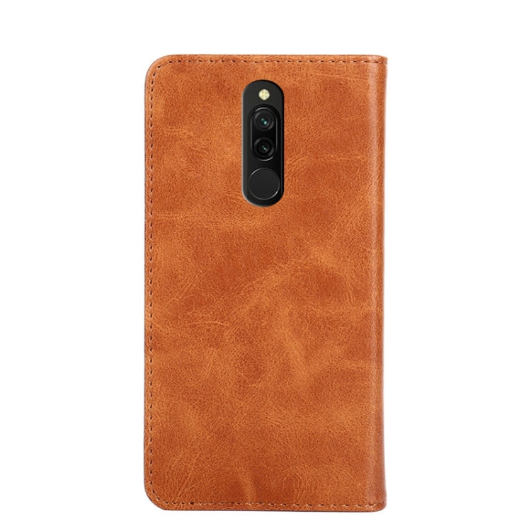 For Xiaomi Redmi 8 Non-Magnetic Retro Texture Leather Phone Case