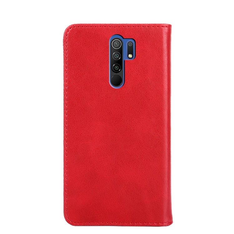 For Xiaomi Redmi 9 Non-Magnetic Retro Texture Leather Phone Case