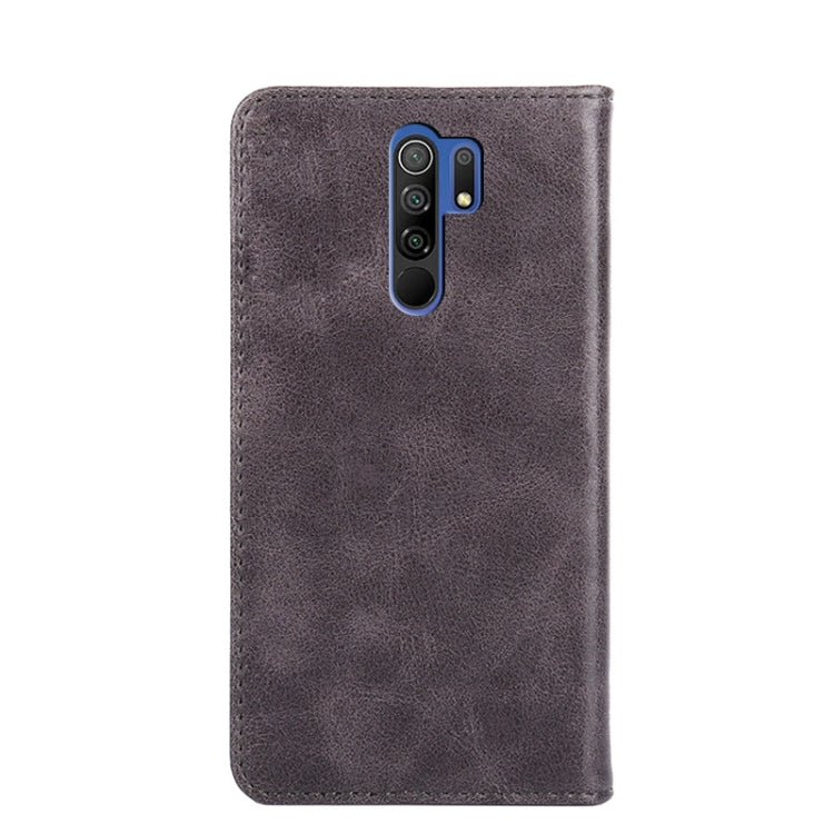 For Xiaomi Redmi 9 Non-Magnetic Retro Texture Leather Phone Case