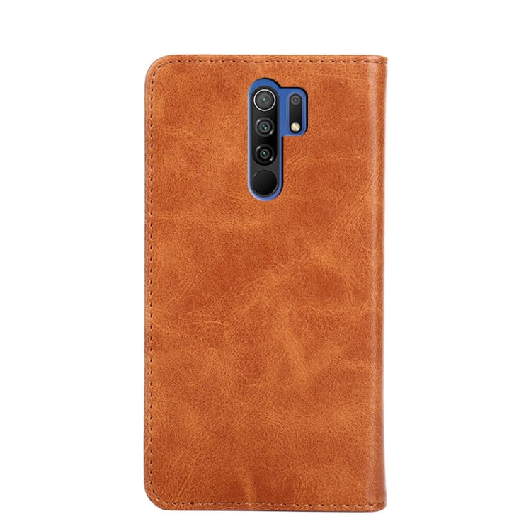 For Xiaomi Redmi 9 Non-Magnetic Retro Texture Leather Phone Case