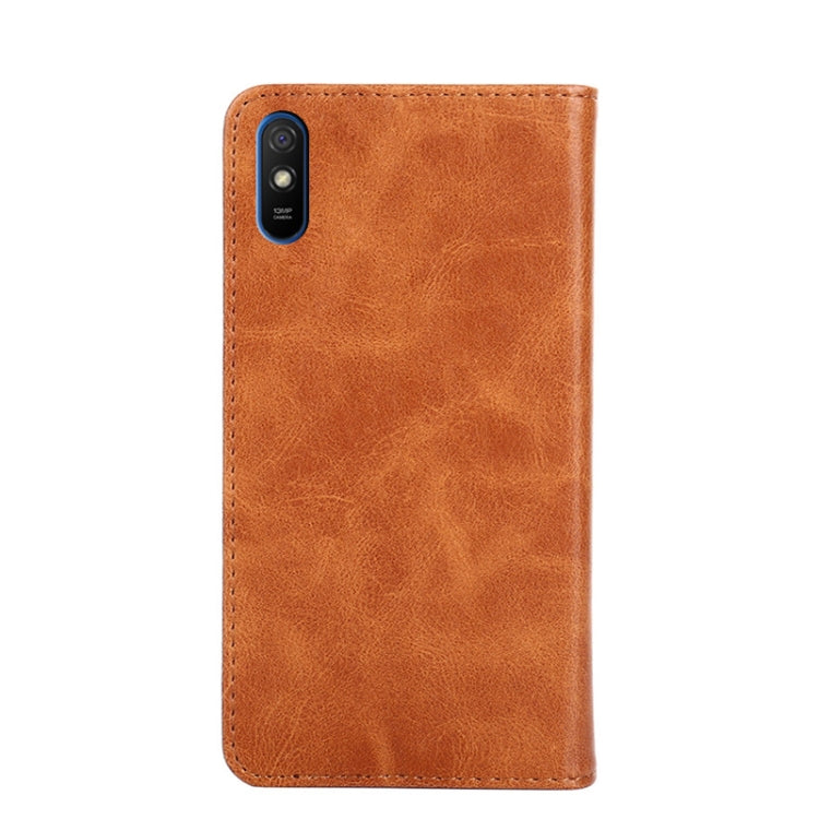 For Xiaomi Redmi 9A Non-Magnetic Retro Texture Leather Phone Case